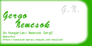 gergo nemcsok business card