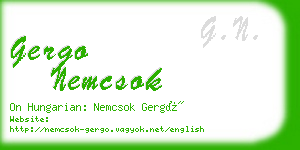 gergo nemcsok business card